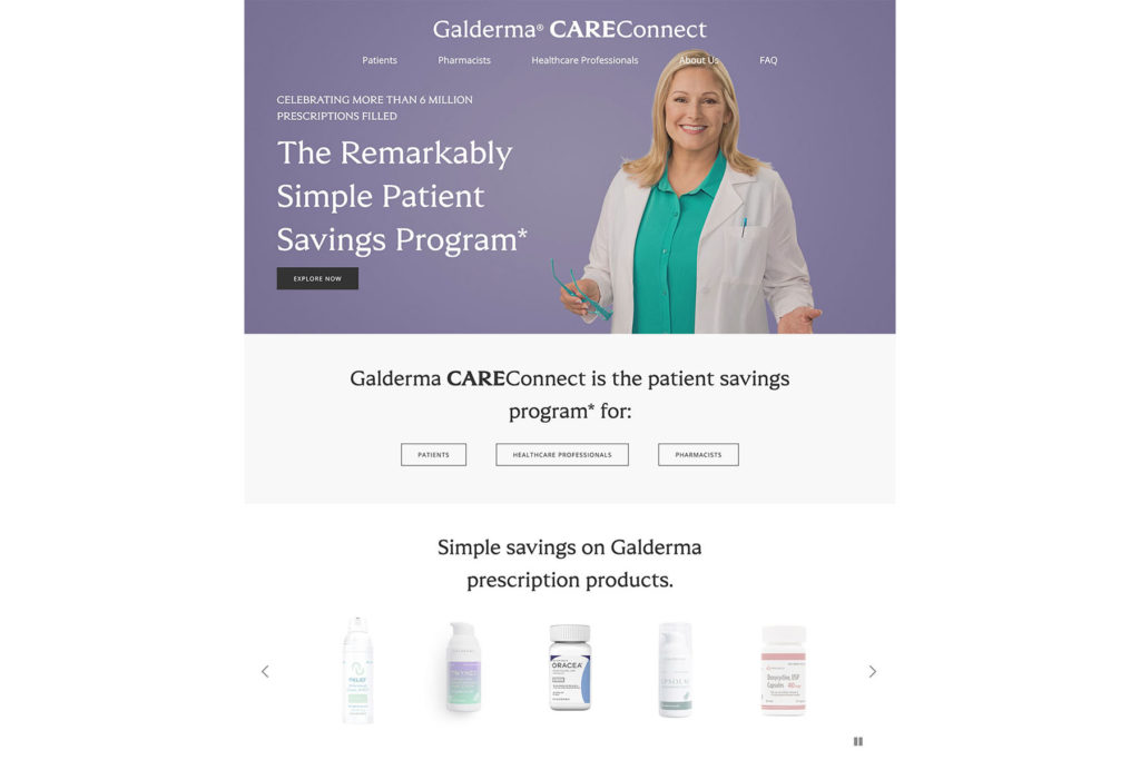 2023 Pharma Choice Consumer Website Bronze Winner Schaefer Advertising Co. and Galderma