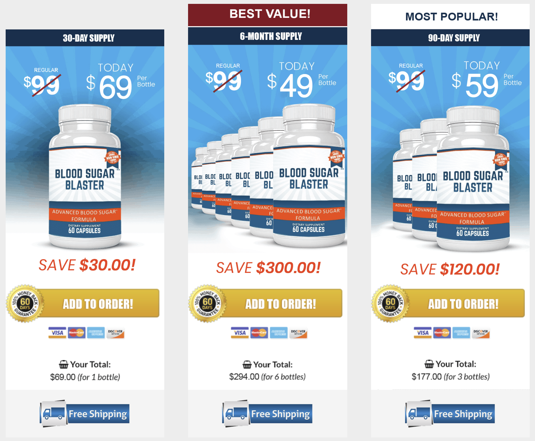 Blood Sugar Blaster order page